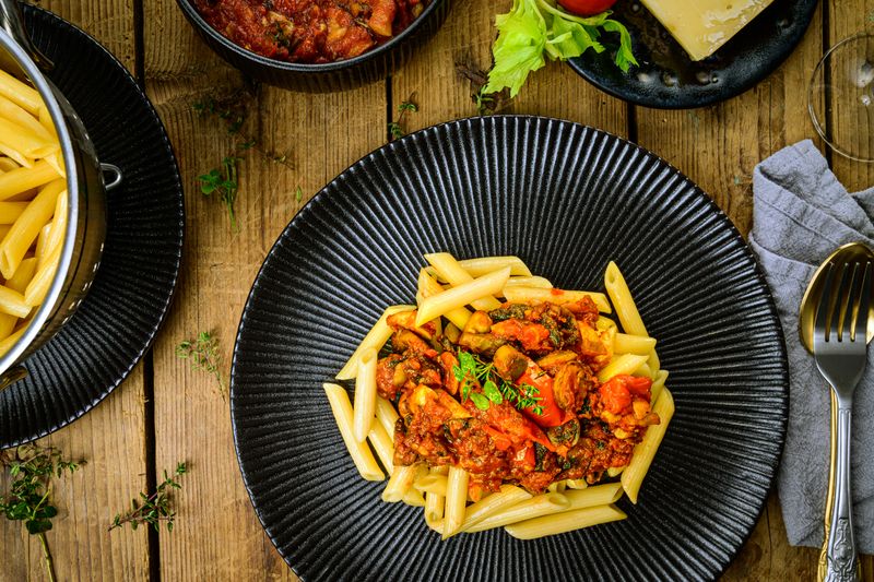 Penne Arrabbiata pasta at Pizza inn
