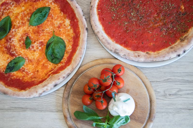 Fresh pizza ingredients at Pizza inn